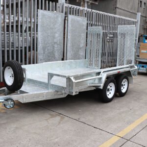 10×6 australian galvanised tandem plant trailer deluxe heavy duty – 2x drop down ramps on special