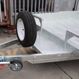 10×6 australian galvanised tandem plant trailer deluxe heavy duty – 2x drop down ramps on special