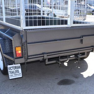 8×5 heavy duty trailer with 3 ft cage and 7ft slide under ramps for sale melbourne