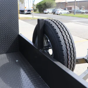 10×6 tandem axle gardening trailer | single piece drop grid mesh ramp | open mower box