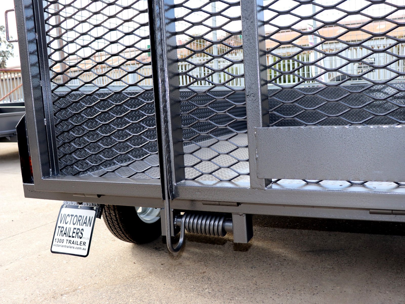8×5 heavy duty tandem cage trailer | 3 ft galvanised cage | 1 piece grid mesh 8×5 heavy duty tandem cage trailer | 3 ft galvanised cage | 1 piece grid mesh