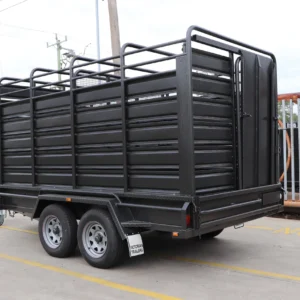 12×6 deluxe heavy duty stock crate tandem trailer for sale in melbourne victoria3200 kg atm