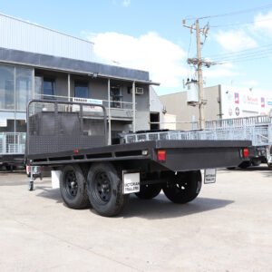 10×5 tandem axle flat top trailer with front headboard for sale