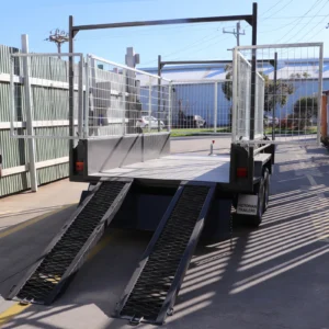 10×5 all purpose hydraulic tipper trailer | 3ft cage | ladder rack | plant ramps 3200 kg gvm