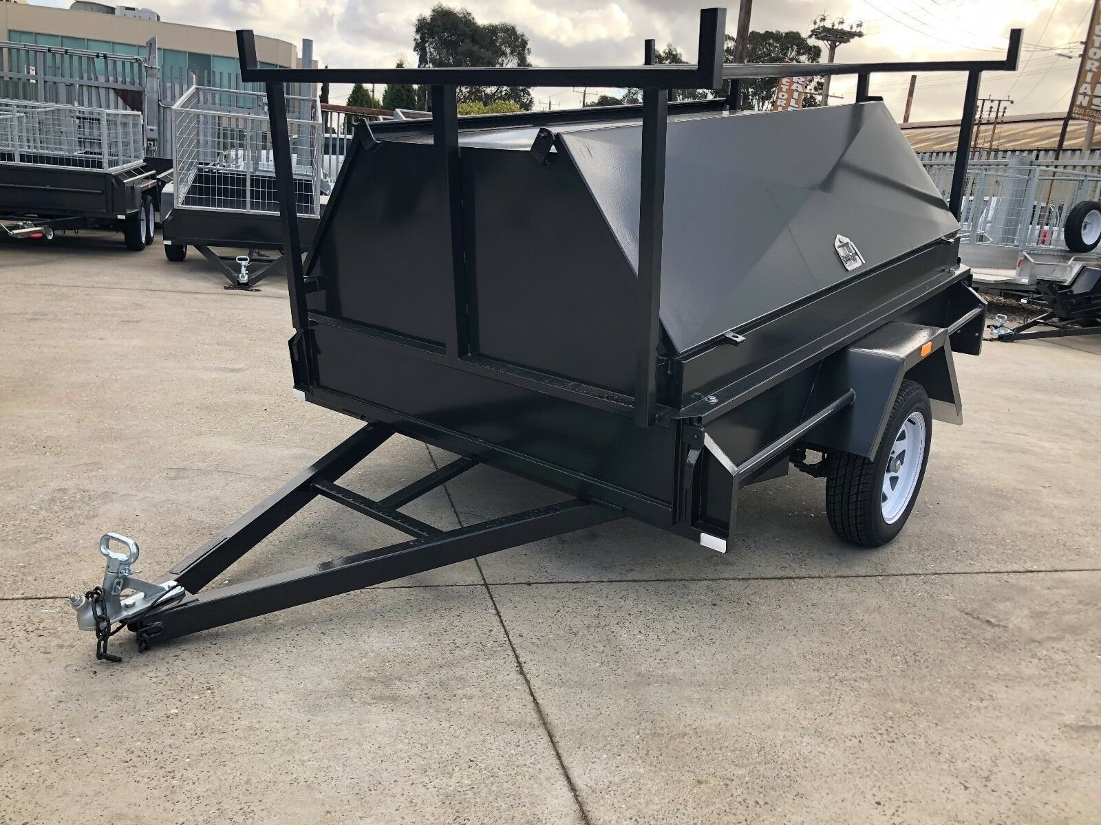 6×4 single axle tradesman trailer | 750mm tool box top | rear door | tradie top trailer for sale melbourne 6×4 single axle tradesman trailer | 750mm tool box top | rear door | tradie top trailer for sale melbourne