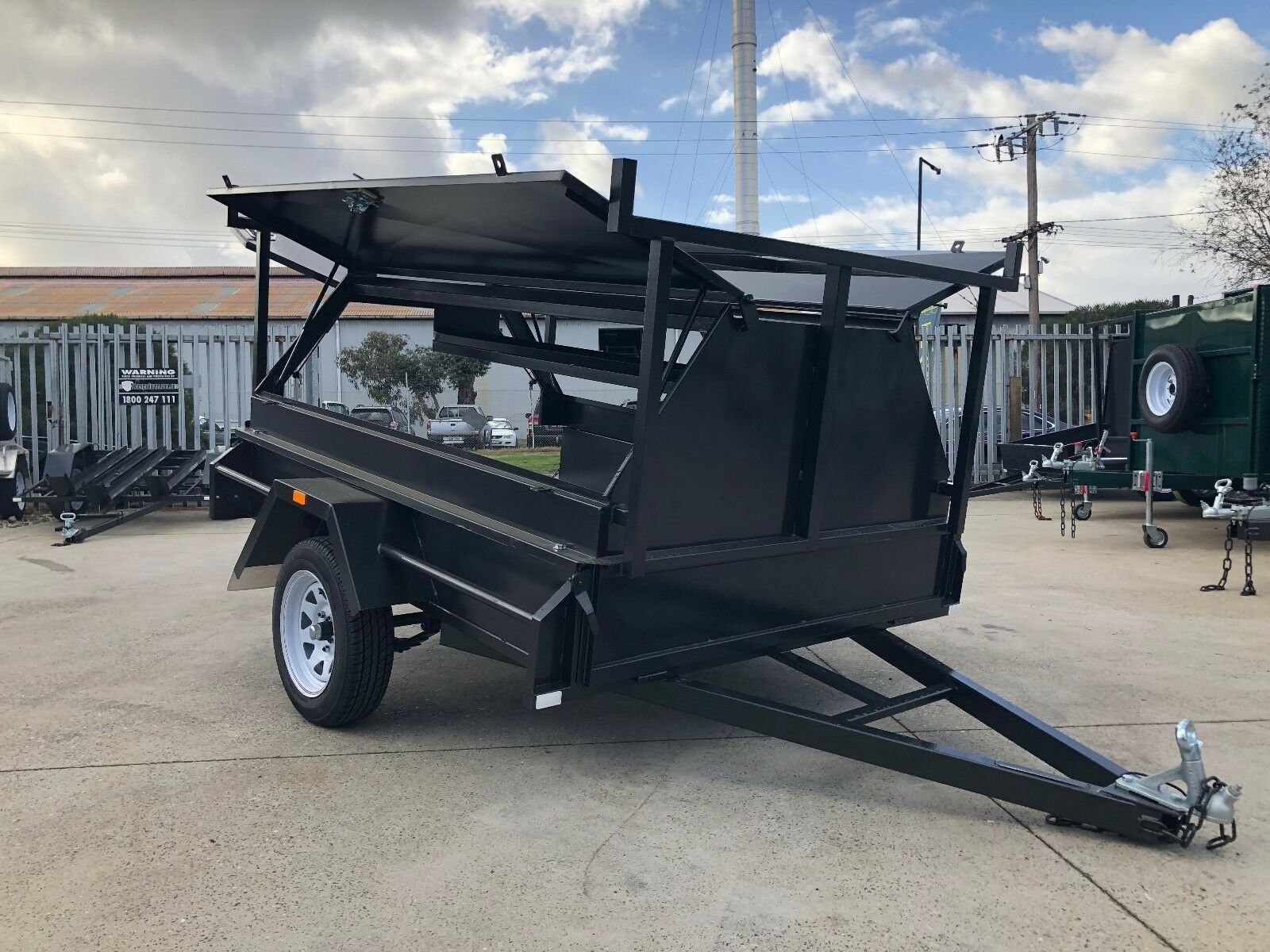 6×4 single axle tradesman trailer | 750mm tool box top | rear door | tradie top trailer for sale melbourne 6×4 single axle tradesman trailer | 750mm tool box top | rear door | tradie top trailer for sale melbourne