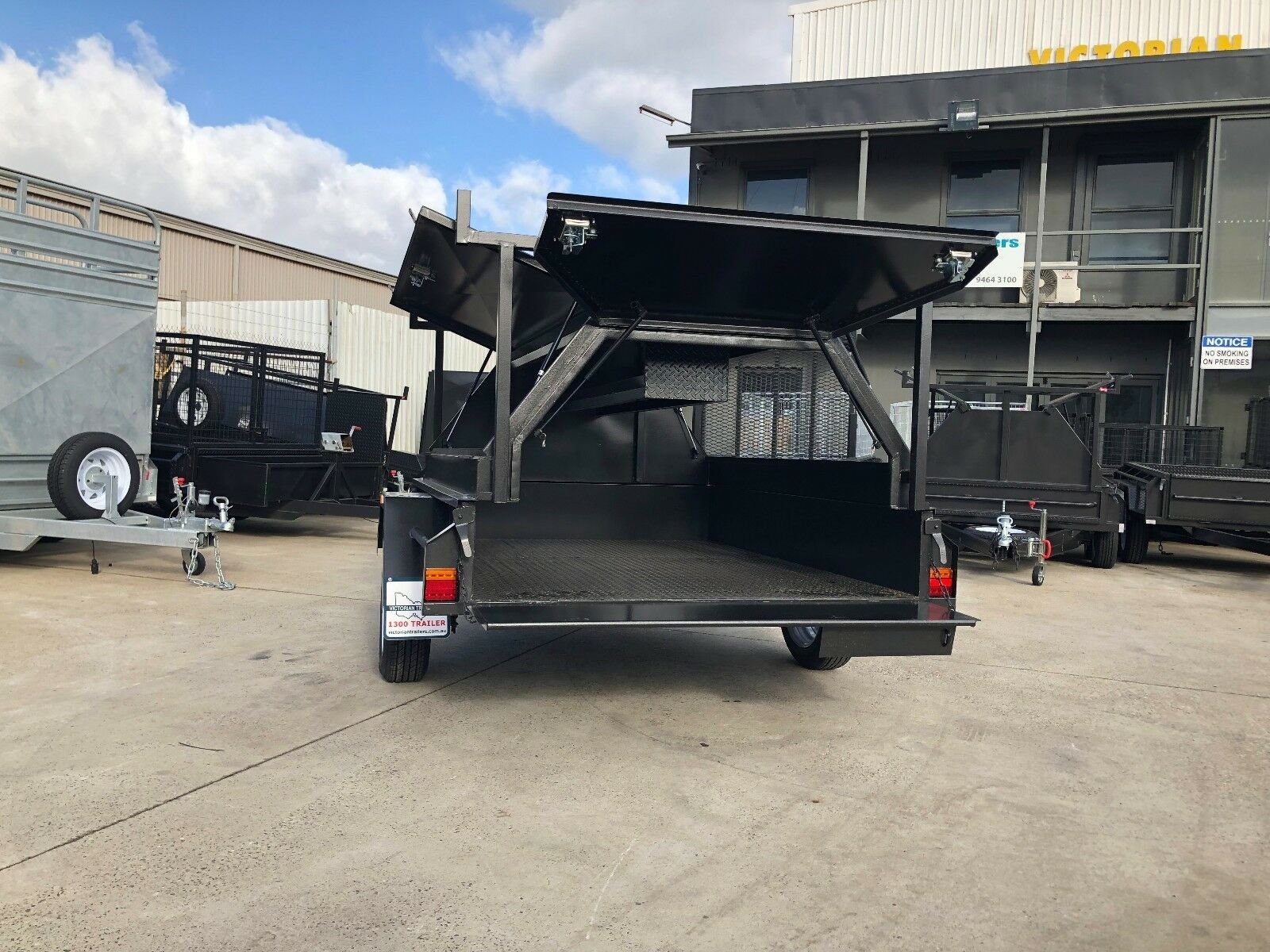 6×4 single axle tradesman trailer | 750mm tool box top | rear door | tradie top trailer for sale melbourne 6×4 single axle tradesman trailer | 750mm tool box top | rear door | tradie top trailer for sale melbourne