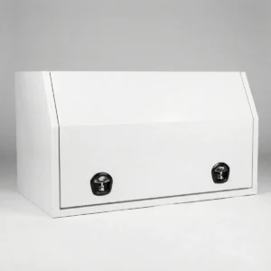 white flatplate aluminium toolbox with 4 drawers for sale in melbourne1400 (l) x 600 (w) x 820 (h)